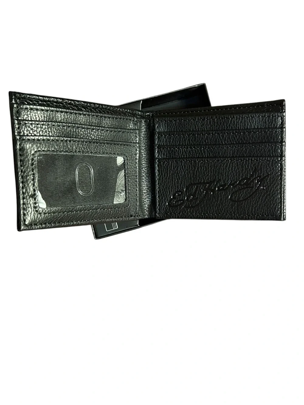 NWT Ed Hardy Men's Bifold Wallet and Valet Tray Gift Set Black
